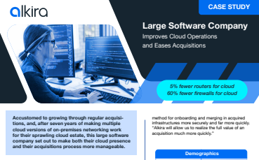 Large Software Company Improves Cloud Operations and Eases Acquisitions