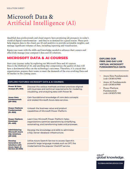 Microsoft Data & Artificial Intelligence (AI)