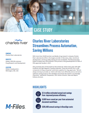 Charles River Laboratories Streamlines Process Automation, Saving Millions
