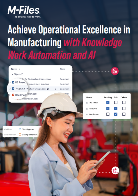 Achieve Operational Excellence in Manufacturing with Knowledge Work Automation and AI